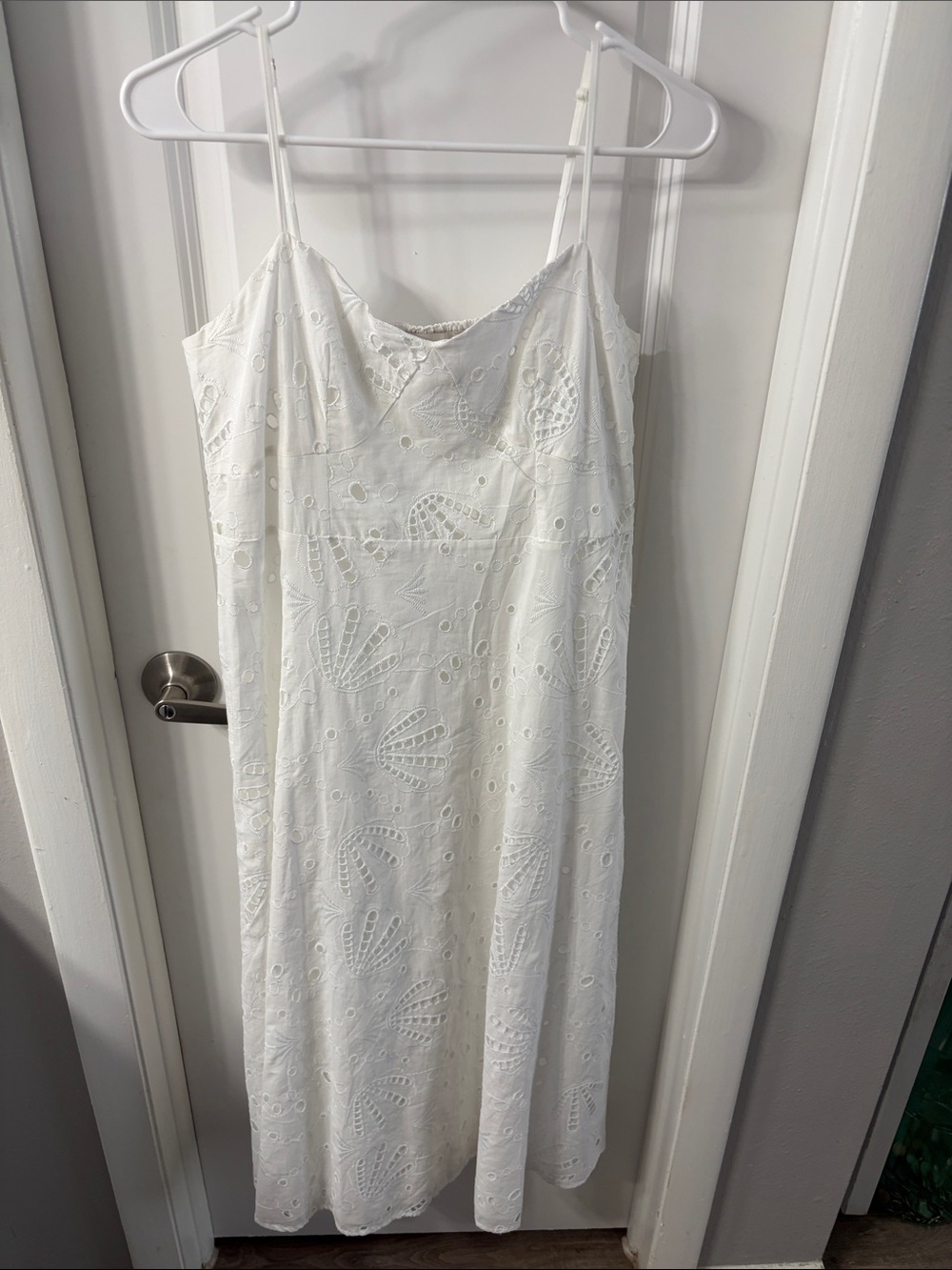 LOFT White Eyelet Dress - Classic Summer Style